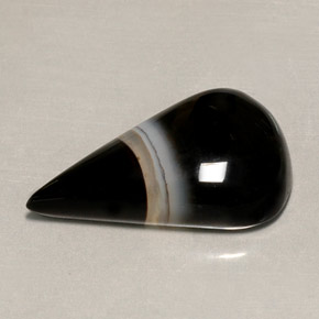 Ágata multicolorido natural 17,64ct, formato de pêra, opaco
