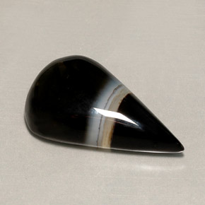 Ágata multicolorido natural 17,64ct, formato de pêra, opaco