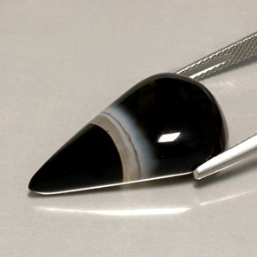 Ágata multicolorido natural 17,64ct, formato de pêra, opaco