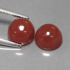 Pedras preciosas de ágata laranja natural de  ct, corte redondo, opaco