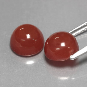 Pedras preciosas de ágata laranja natural de  ct, corte redondo, opaco