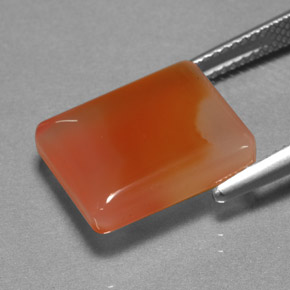 Ágata laranja natural 9,32ct, transparente, transparente/translúcido