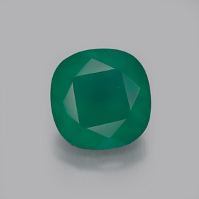 Ágata verde natural 1,28ct, transparente, transparente/translúcido