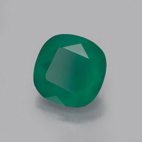 Ágata verde natural 1,28ct, transparente, transparente/translúcido