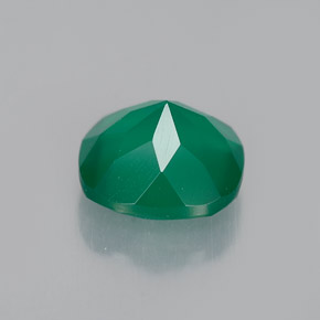 Ágata verde natural 1,28ct, transparente, transparente/translúcido