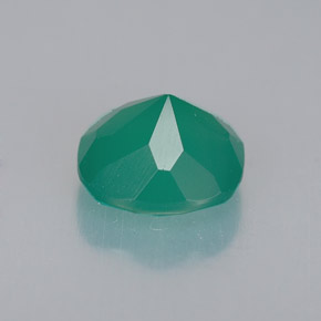 Ágata verde natural 1,28ct, transparente, transparente/translúcido