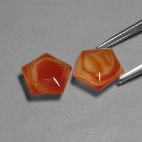 Pedras preciosas de ágata laranja natural de  ct, forma extravagante, translúcido