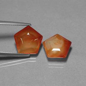 Pedras preciosas de ágata laranja natural de  ct, forma extravagante, translúcido