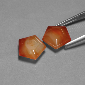 Pedras preciosas de ágata laranja natural de  ct, forma extravagante, translúcido