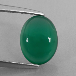 Ágata verde natural 1,58ct, transparente, transparente/translúcido