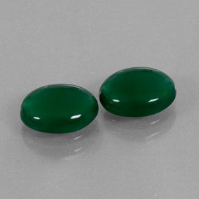 Pedras preciosas de ágata verde natural de  ct, corte oval, translúcido