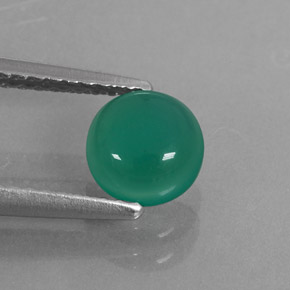 Ágata verde natural 0,89ct, transparente, transparente/translúcido