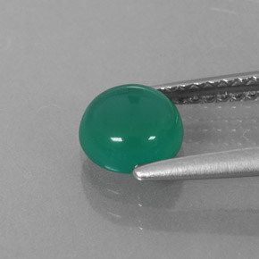 Ágata verde natural 0,89ct, transparente, transparente/translúcido