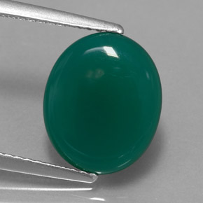Ágata verde natural 2,75ct, transparente, transparente/translúcido