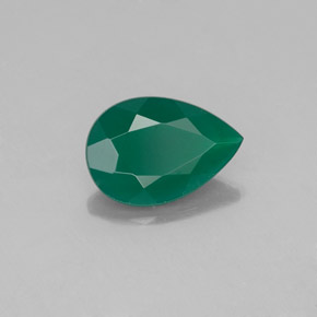 Ágata verde natural 0,94ct, transparente, transparente/translúcido