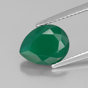 Ágata verde natural 2,23ct, transparente, transparente/translúcido
