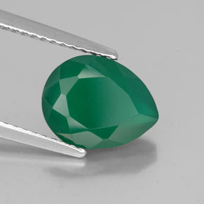 Ágata verde natural 2,23ct, transparente, transparente/translúcido