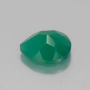 Ágata verde natural 2,38ct, transparente, transparente/translúcido