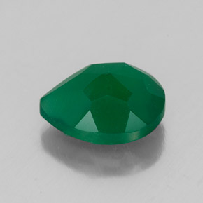 Ágata verde natural 2,41ct, transparente, transparente/translúcido