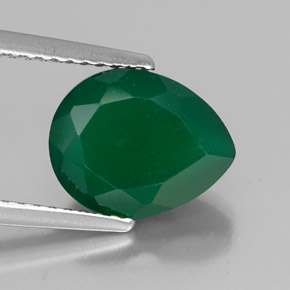Ágata verde natural 2,57ct, transparente, transparente/translúcido