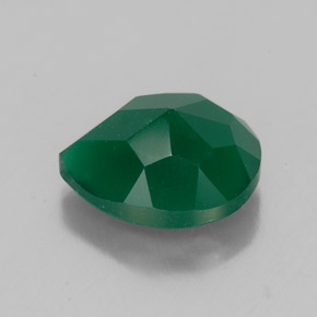 Ágata verde natural 2,57ct, transparente, transparente/translúcido