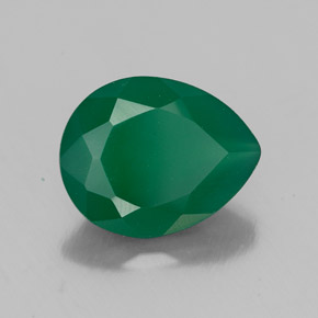 Ágata verde natural 2,17ct, transparente, transparente/translúcido