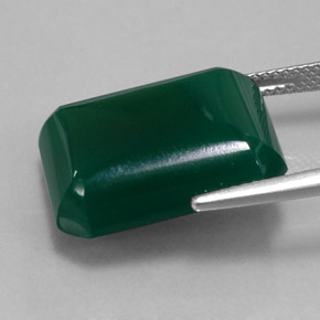 Ágata verde natural 16,16ct, transparente, transparente/translúcido