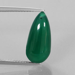 Ágata verde natural 6,16ct, transparente, transparente/translúcido