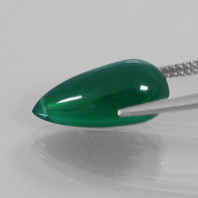 Ágata verde natural 6,16ct, transparente, transparente/translúcido