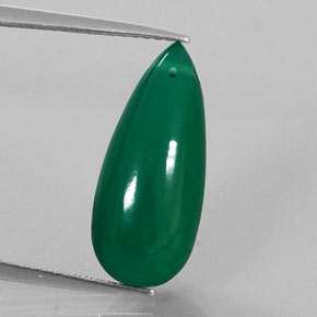 Ágata verde natural 7,51ct, transparente, transparente/translúcido