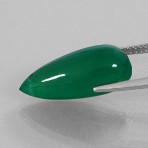 Ágata verde natural 7,51ct, transparente, transparente/translúcido