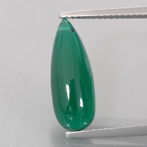 Ágata verde natural 4,34ct, transparente, transparente/translúcido