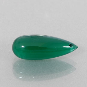 Ágata verde natural 4,34ct, transparente, transparente/translúcido
