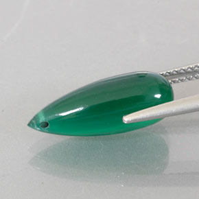 Ágata verde natural 4,34ct, transparente, transparente/translúcido