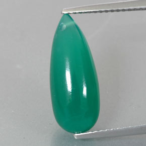 Ágata verde natural 6,24ct, transparente, transparente/translúcido