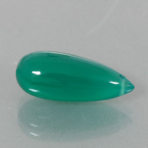 Ágata verde natural 6,24ct, transparente, transparente/translúcido