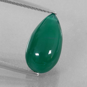 Ágata verde natural 5,48ct, transparente, transparente/translúcido