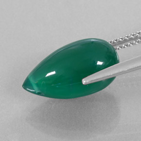 Ágata verde natural 5,48ct, transparente, transparente/translúcido