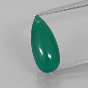Ágata verde natural 5,34ct, transparente, transparente/translúcido