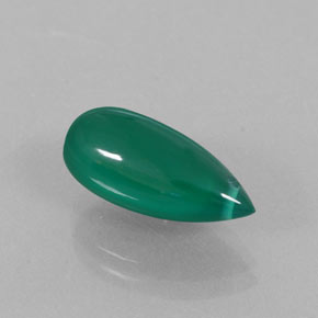 Ágata verde natural 5,34ct, transparente, transparente/translúcido