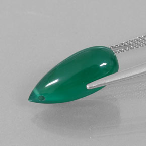 Ágata verde natural 5,34ct, transparente, transparente/translúcido