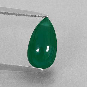 Ágata verde natural 2,56ct, transparente, transparente/translúcido