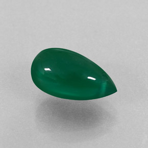 Ágata verde natural 2,56ct, transparente, transparente/translúcido