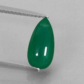 Ágata verde natural 2,36ct, transparente, transparente/translúcido