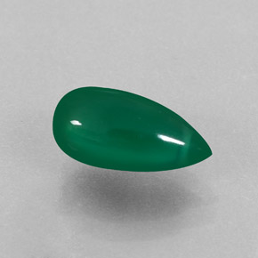 Ágata verde natural 2,36ct, transparente, transparente/translúcido