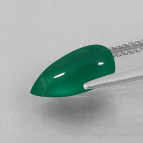 Ágata verde natural 2,36ct, transparente, transparente/translúcido