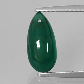 Ágata verde natural 2,85ct, transparente, transparente/translúcido