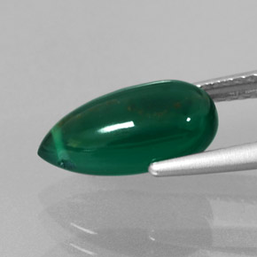 Ágata verde natural 2,85ct, transparente, transparente/translúcido