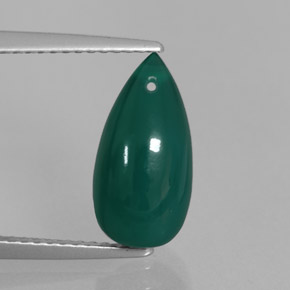 Ágata verde natural 3,93ct, transparente, transparente/translúcido