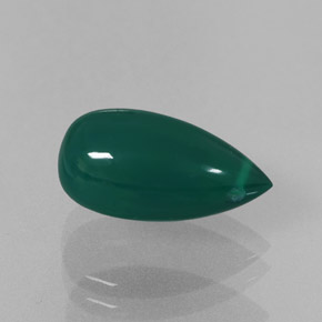 Ágata verde natural 3,93ct, transparente, transparente/translúcido